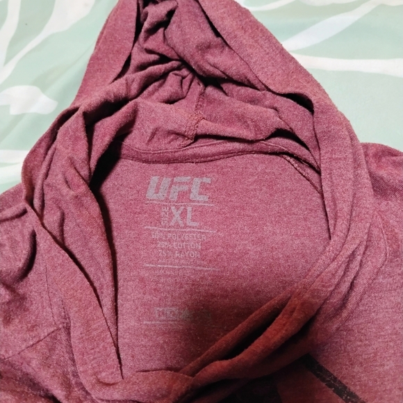 UFC Burgundy Hoodie with Black Emblem - Picture 4 of 7